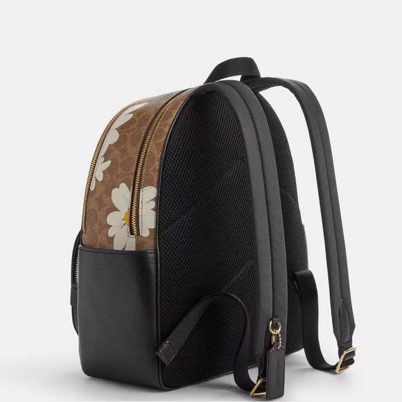 NWT coach Court Backpack In Signature Canvas With Floral Print - Picture 5 of 8